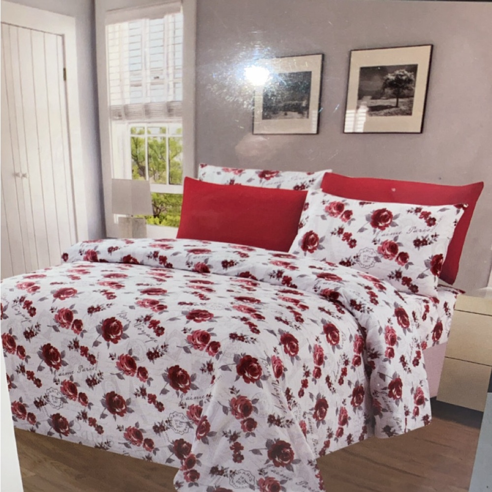 High Quality 6 piece Sheet‎ Set, 100% Cotton Touch Queen